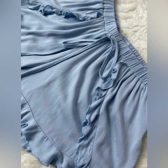 Set of 2 - TOBI - Ruffle Shorts - Dusty Pink Blush + Blue - Size S - Picture 9 of 13